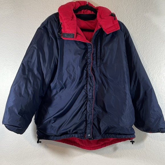 LANDS’ END Goosedown Puffer Coat Jacket Reversible Big Girls Large 14-16 Regular - Picture 7 of 12